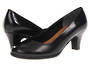 Rose Petal Cabby Black Pump Heel in a W and WW Width