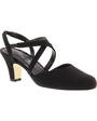 Rose Petal Caliente Black Micro Slingback Heel in a WW Width