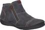 Josef Seibel Fergey 46 Grey zip womens flat ankle boot
