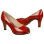 Ros Hommerson Prom Red Patent Peep Toe Platform Heel in a W and WW Width