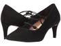 Walking Cradle Statement Black Suede High Heel in a WW Width