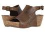 Walking Cradle Taminee Brown Wedge Peep Toe in a W and WW Width