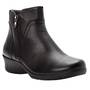 Propet WFX085L Waverly Black Zip Ankle Boot in a  WD and 2E Width