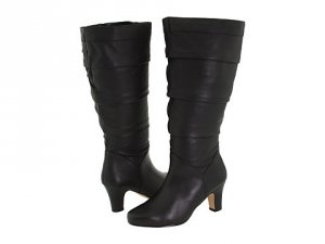 Black wide calf boots at Shoe Talk