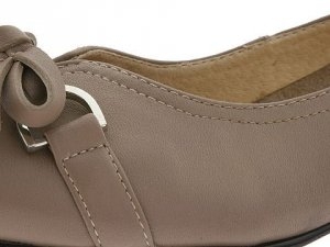 Geneva Taupe wide width stacked low heels at Shoe Talk NZ